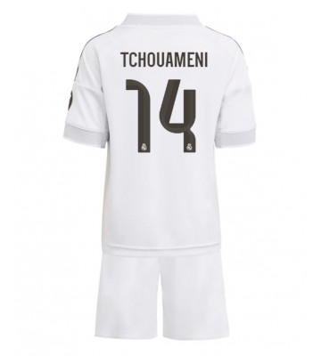 Real Madrid Aurelien Tchouameni #14 Hjemmebanetrøje Børn 2025-26 Kortærmet (+ Korte bukser)